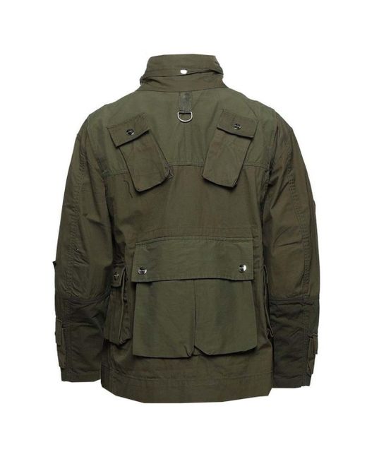 DIESEL Pocket Patch Logo Green Military Jacket for men