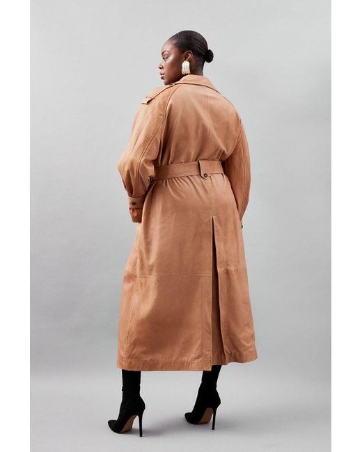 Karen millen longline on sale leather trench coat