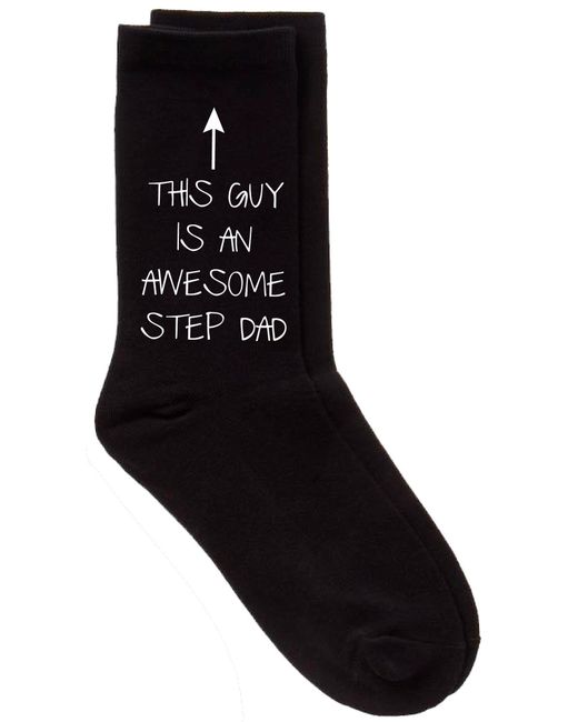 60 SECOND MAKEOVER This Guy Is An Awesome Step Dad Mens Black Socks for men