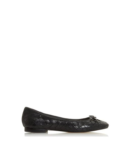 Dune White 'heyday' Leather Ballet Pumps