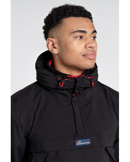 Craghoppers anderson Aquadry Waterproof Cagoule Jacket in Black