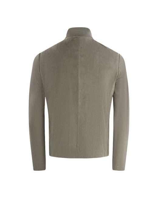 Emporio Armani Gray Grey Leather Jacket for men