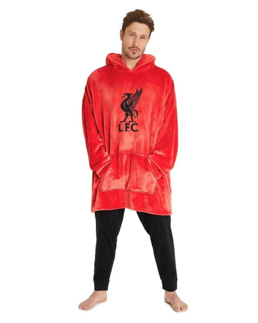 Liverpool Fc Red Oversized Hooded Poncho for men