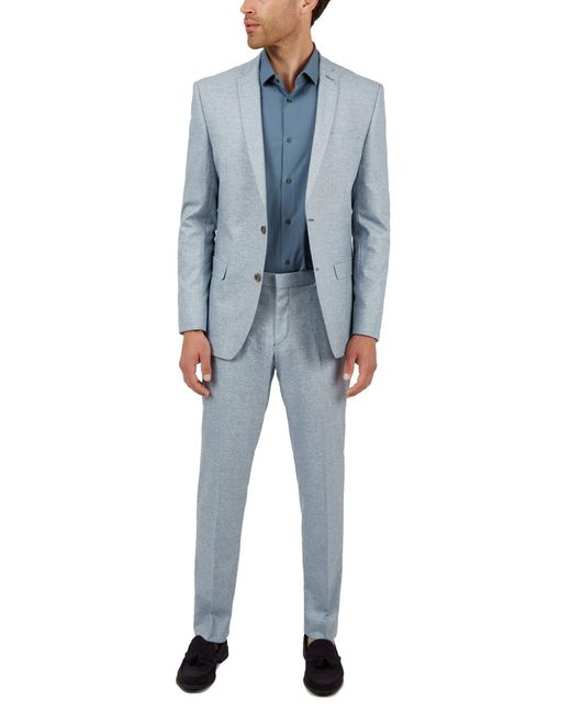 Limehaus Blue Texture Slim Suit for men