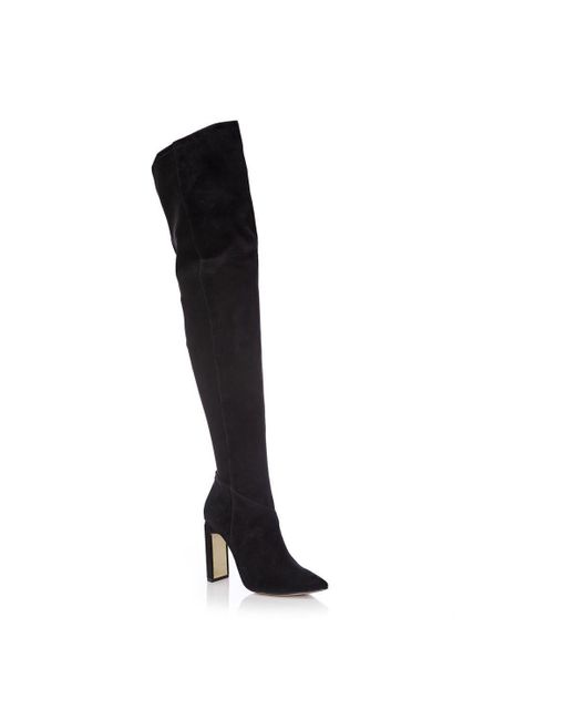 Moda In Pelle Black 'viramoda' Suede Over The Knee Boots