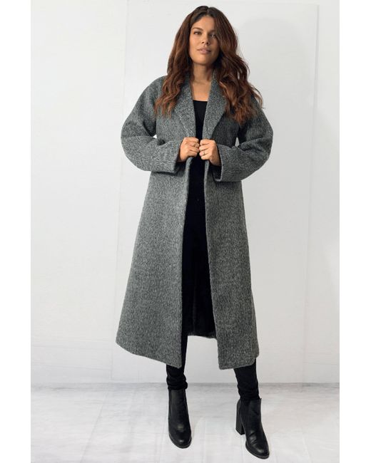 Cutie London Gray Cosy Grey Wrap Coat
