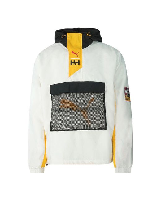 PUMA Gray X Helly Hansen White Pullover Jacket for men
