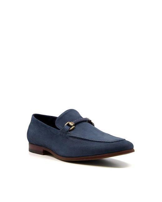 Dune Blue 'santino' Leather Loafers for men