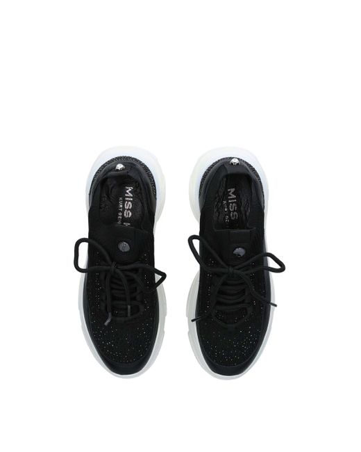 Miss Kg Black 'kennedy Knit Bling' Fabric Trainers