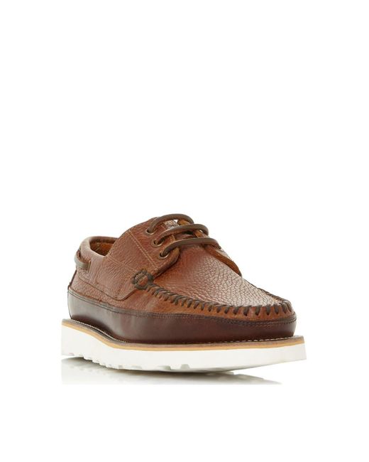 Bertie Brown 'broadwalk' Leather Boat Shoes for men