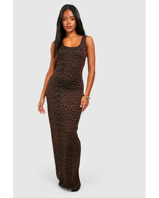 Leopard print maxi dress uk store