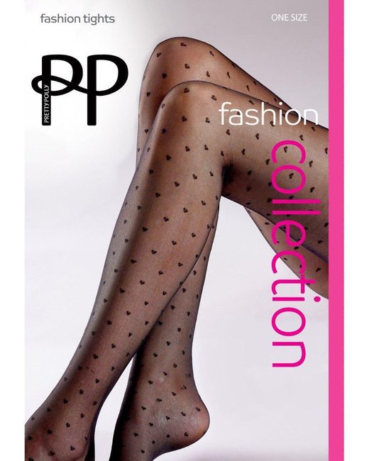 Pretty Polly Pink All Over Heart Tights