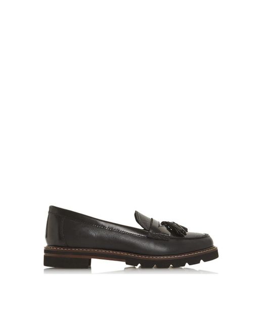 Dune Black 'gennia' Leather Loafers