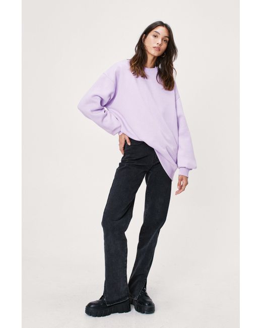 Nasty Gal Purple Oversized Sweatshirt