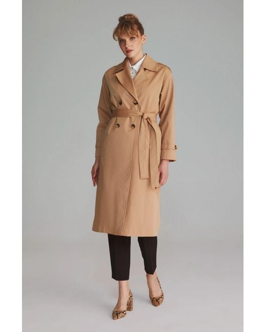 GUSTO Natural Relaxed Fit Trench Coat