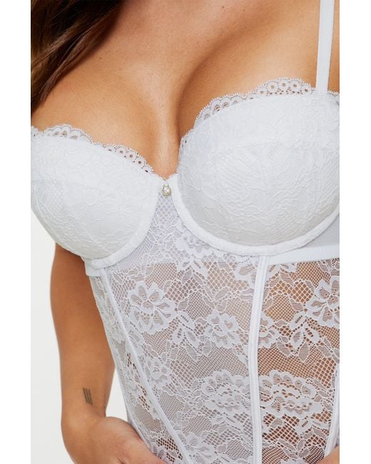 Ann Summers White Sexy Lace Planet Basque