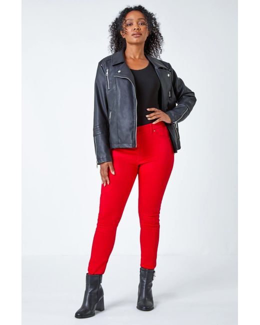 Black Petite Denim Jersey Jeggings