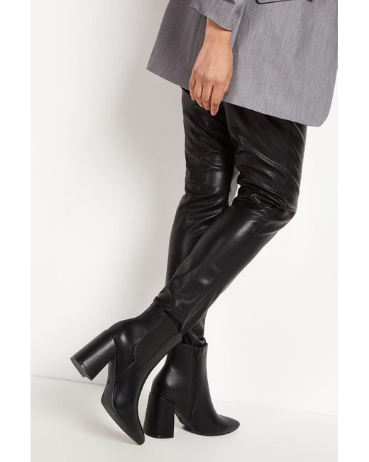 Wallis Black Angel Pointed Ankle Boot