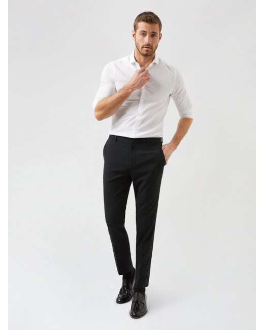 Burton Black Skinny Fit Trousers With Polyester for men