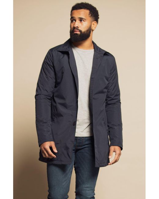 French Connection Blue Mac Funnel Jacket for men