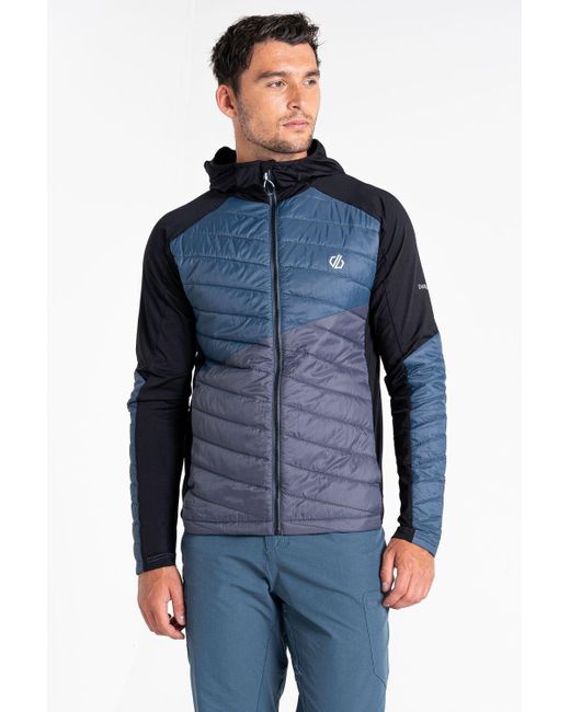 Dare 2b Blue 'gendarme' Wool Moisture-wicking Hybrid Jacket for men