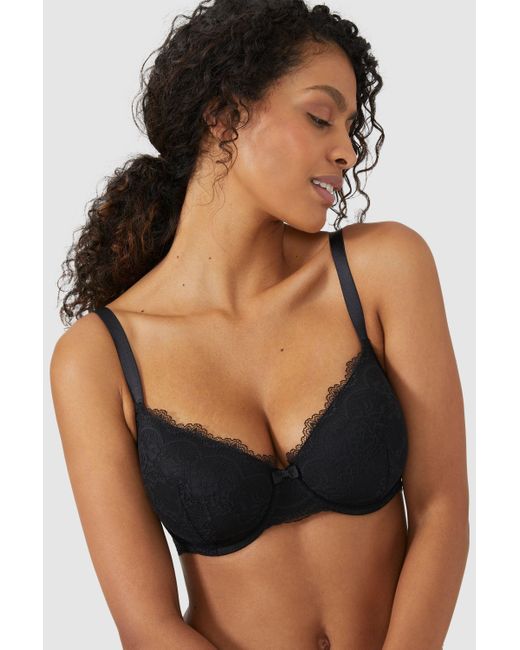 Gorgeous Womens/Ladies Lace Detail T-Shirt Bra (Pack of 2