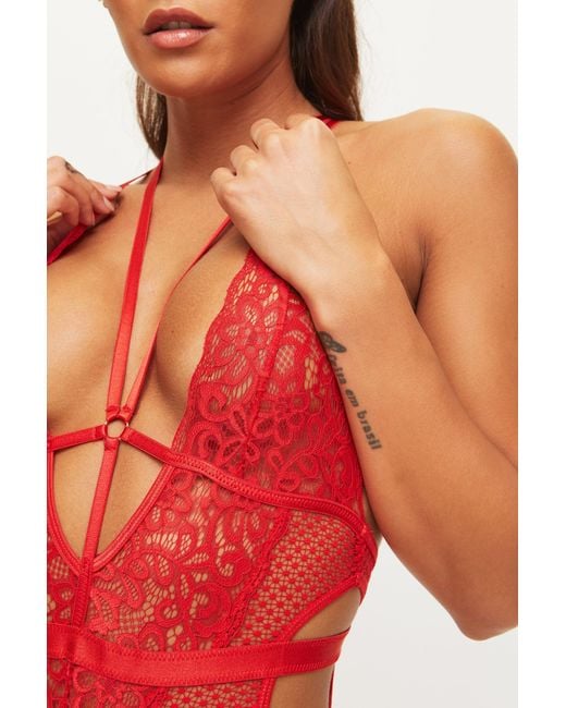 Ann Summers Red The Obsession Crotchless Body