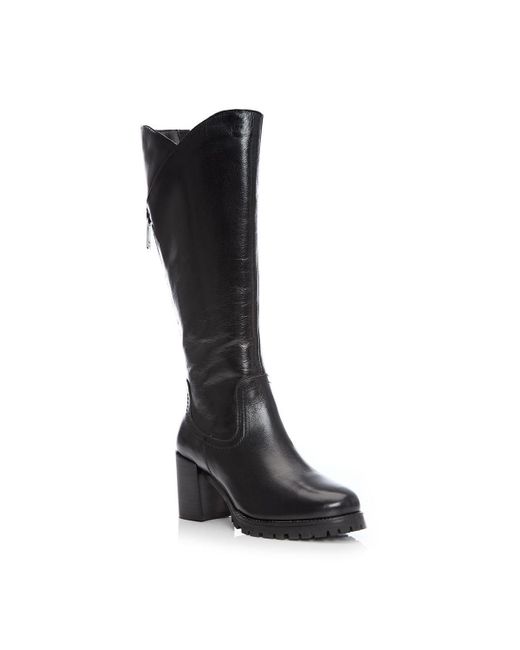 Moda In Pelle Black 'libriel' Leather Heeled Boots