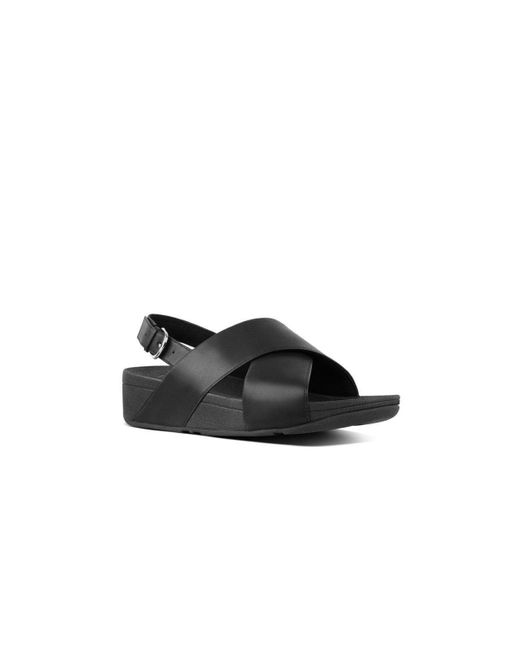 Fitflop Black 'lulu' Leather Sandals