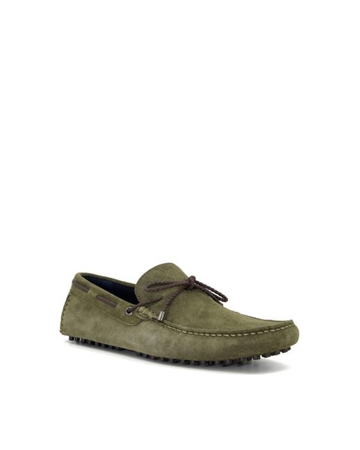 Dune Green 'bound' Suede Slip-on Shoes for men