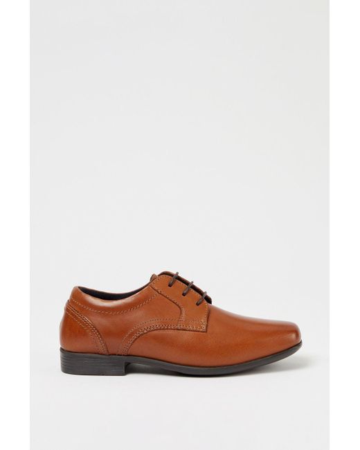 DEBENHAMS Brown Boys Tan Leather Lace Up Shoes for men
