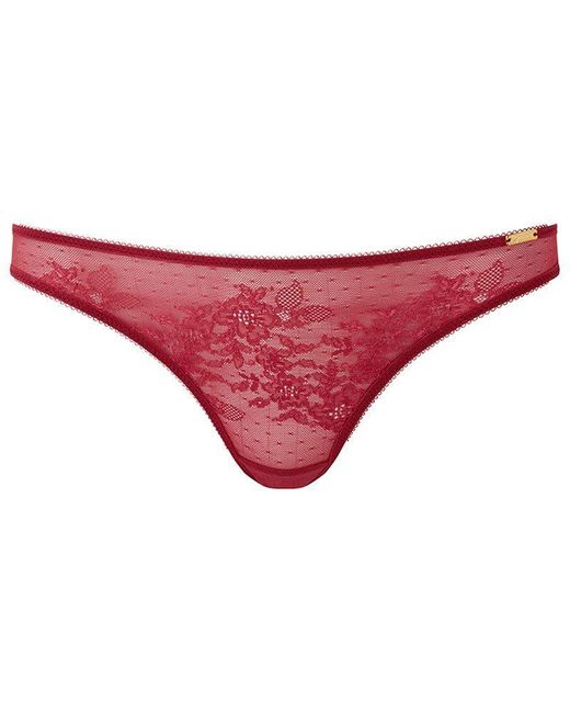 Gossard Red Glossies Lace Thong