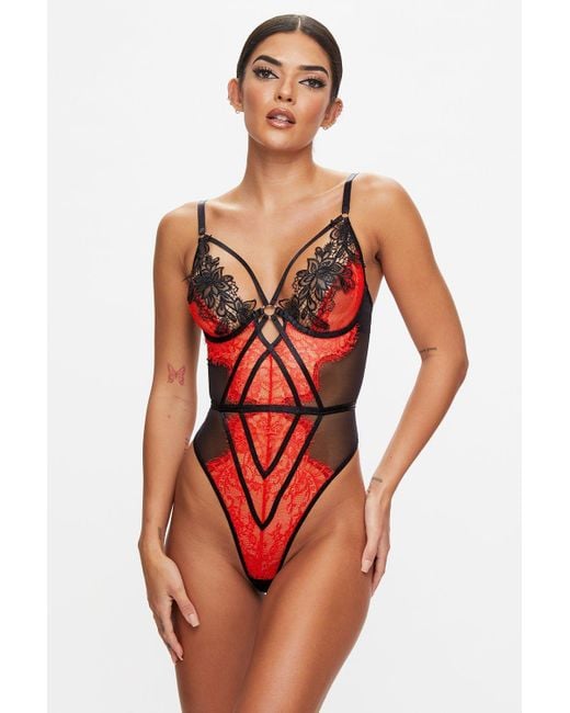 Ann Summers Red Lovers Secret Crotchless Body