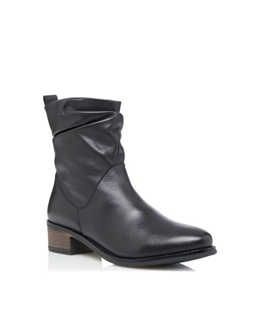 Dune Black 'pagers 2' Leather Ankle Boots
