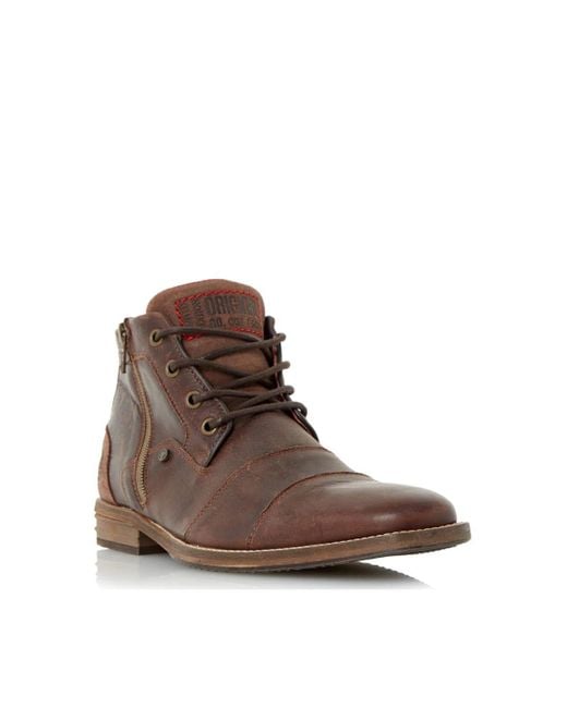 Dune Brown 'captains' Leather Casual Boots for men