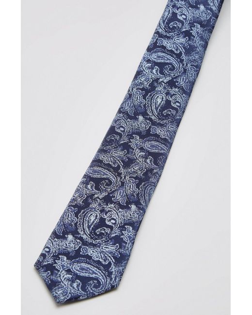 Burton Blue Ben Sherman Paisley Tie for men