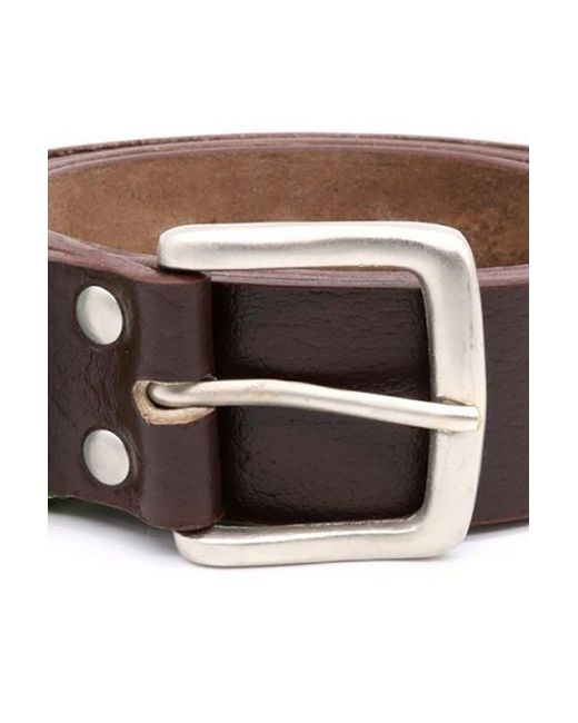 Duke Clothing Brown Liam Kingsize Square Buckle Leather Belt for men