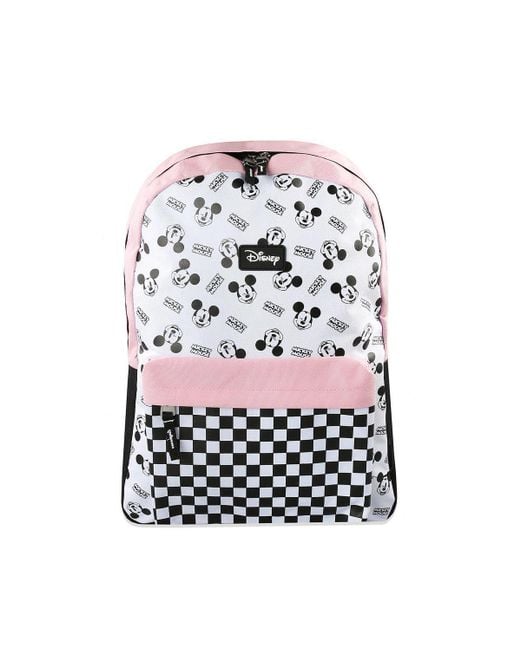 Disney White Mono Mickey Mouse Backpack