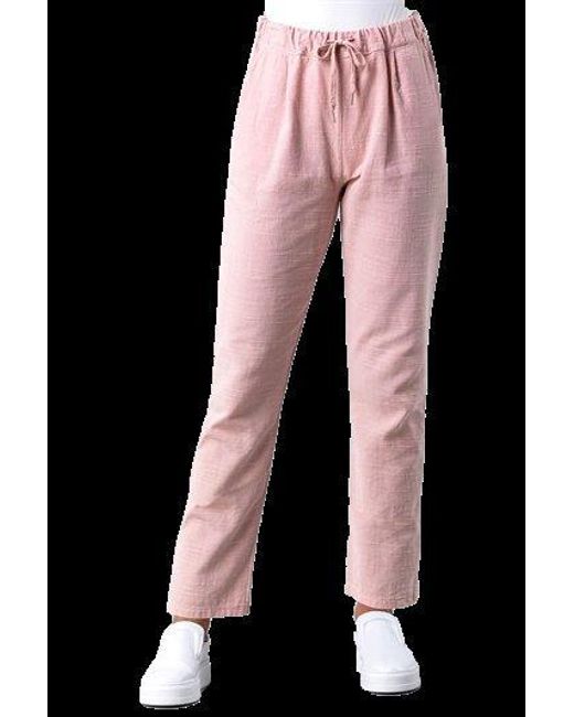Roman Pink Woven Tie Front Joggers