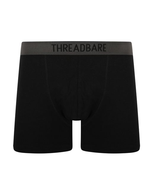 Threadbare Black 7 Pack 'prisms' Hipster Trunks for men