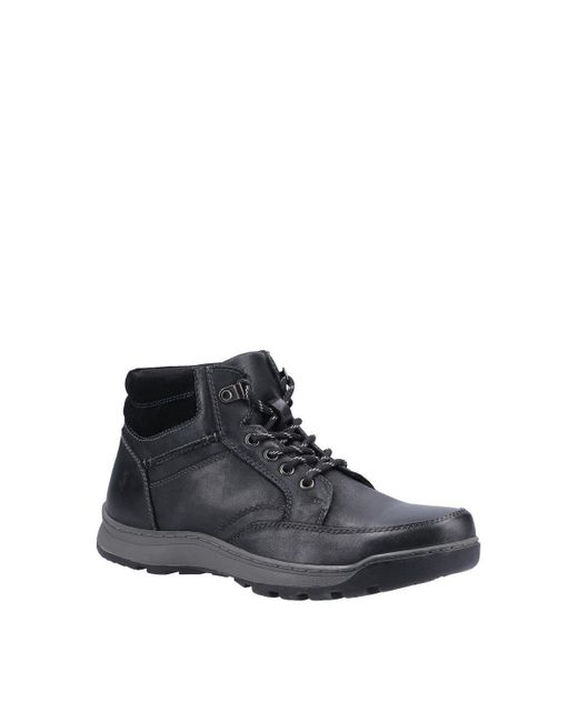 Hush Puppies grover Leather Boots in Black for Men Lyst UK