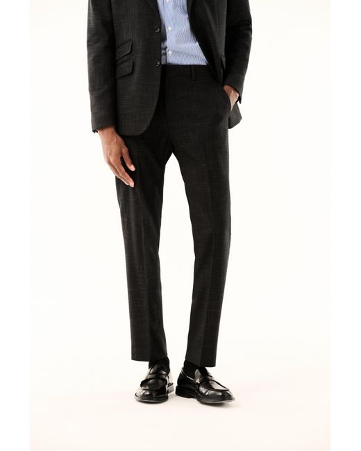 Burton Slim Fit Black Suit Trousers for men