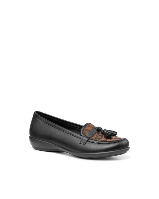 Hotter Black Wide Fit 'alice' Loafers