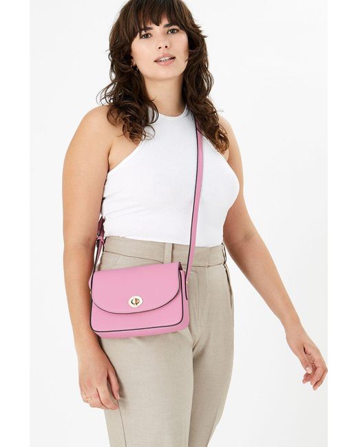 Accessorize Pink 'lexi' Lock Cross-body Bag