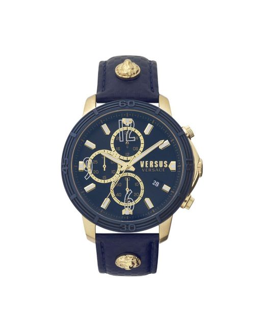 Versus  Blue Gold Plated Stainless Steel Fashion Analogue Watch - Vsphj0220 for men