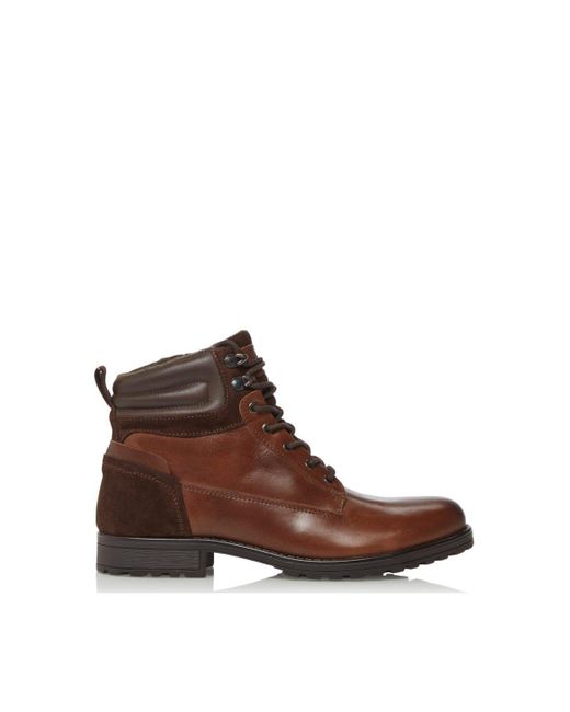 Dune Brown 'capello' Leather Casual Boots for men