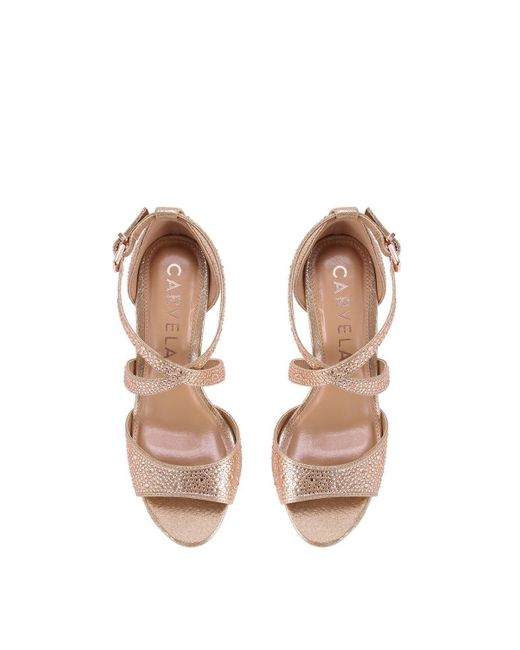 Carvela Kurt Geiger Metallic 'kross Sandal Jewel' Fabric Sandals