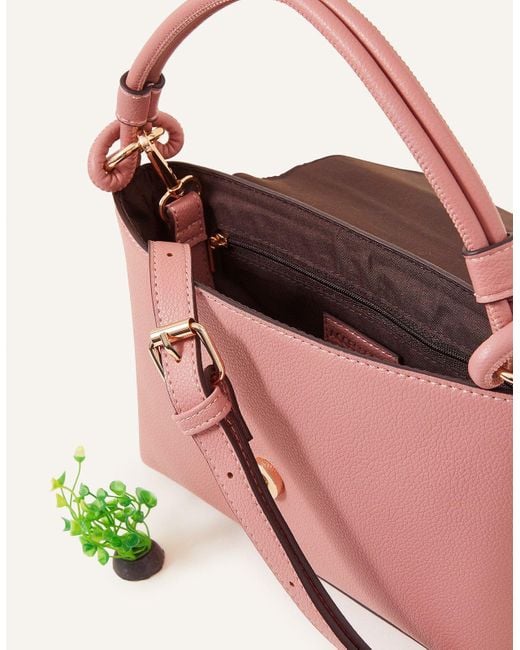 Accessorize Pink Double Strap Handheld Bag