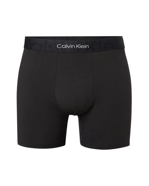 Calvin Klein Black Recycled Cotton Stretch Boxer Brief for men
