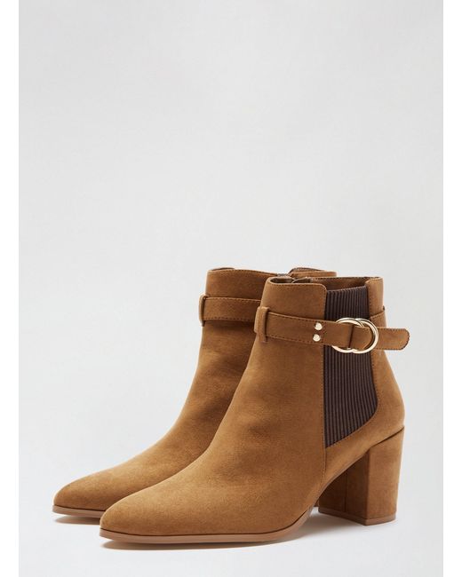 Dorothy Perkins Brown Wide Fit Tan Almie Boots